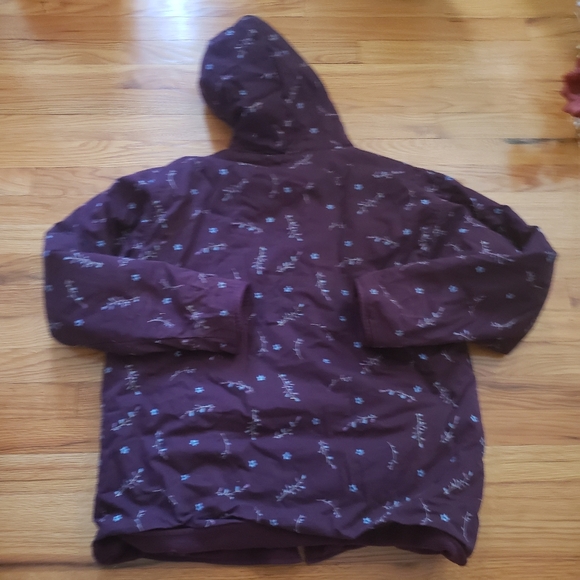 Northern Reflections Double Sided XXL Sherpa/ Floral purple Floral Full Zip - Picture 9 of 11